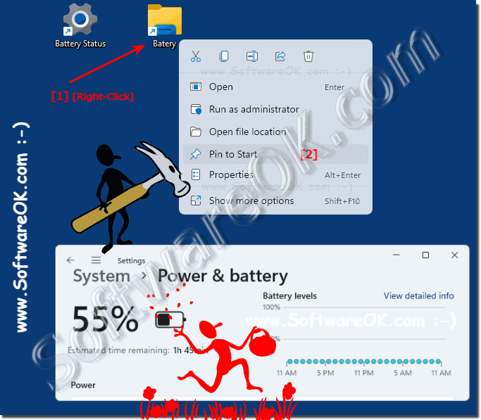 Battery saving settings for Windows 11 in Start Menu!