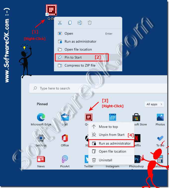 Start under Windows 11 from the Start menu as Administrator!
