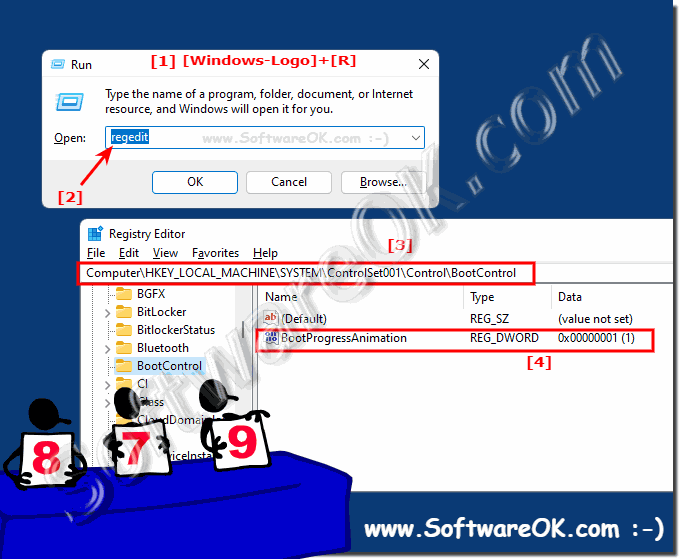 Activate the boot animation in Registry on MS Windows OS!