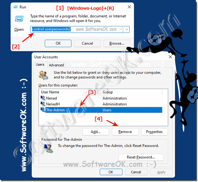 Reset local account in case of errors under Windows 11, 10, ...!