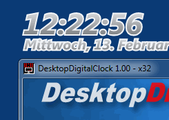 Digital Desktop Clock for all Windows OS