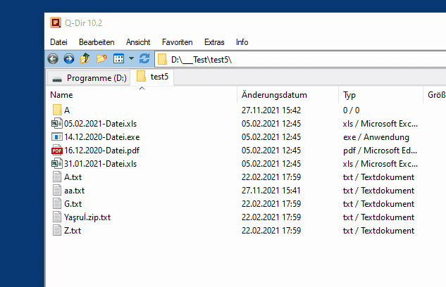 Without sorting files when renaming or creating new folders