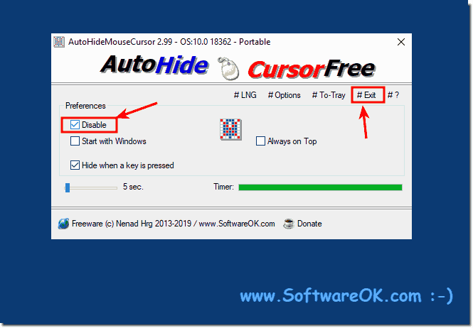 Disable cursor hide tool or remove from Windows!