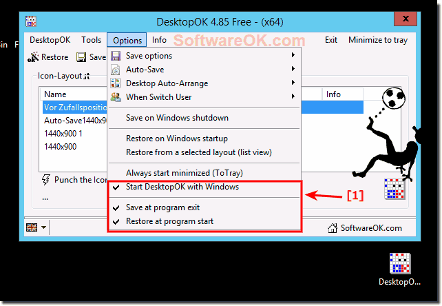 Save Icon Layout at Program Exit and Start!