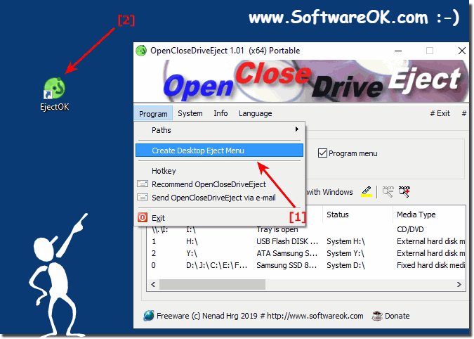 Passive ejection of external hard drives and drives!