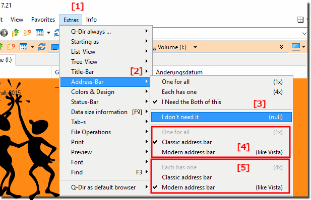 Activate Classic and modern Address-Bar in File-Explorer!