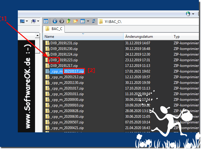 You can influence file sorting chronologically or by date yourself!