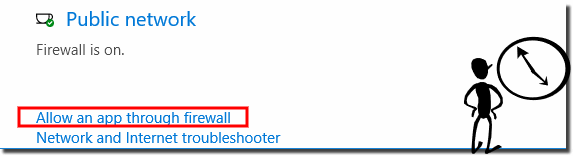 Defender Firewall allow App access on Win-10!
