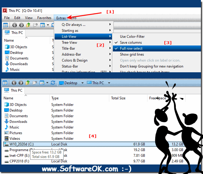 Full-Row-Select in the Quad-Explorer for MS Windows!