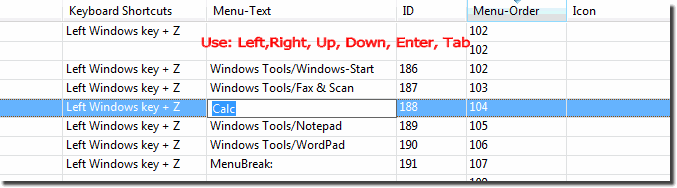 Better editable menu labels for menu and commands!