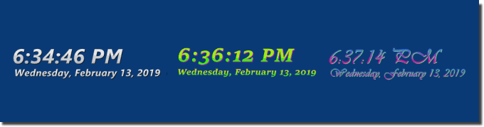 A digital desktop clock for Windows with various settings!
