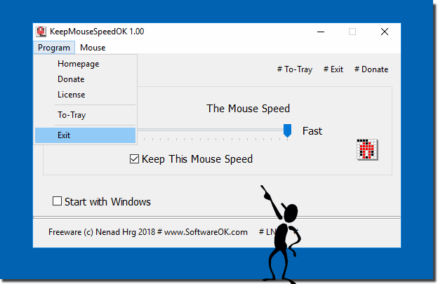 Use Keep-Mouse-Speed-OK for Windows!