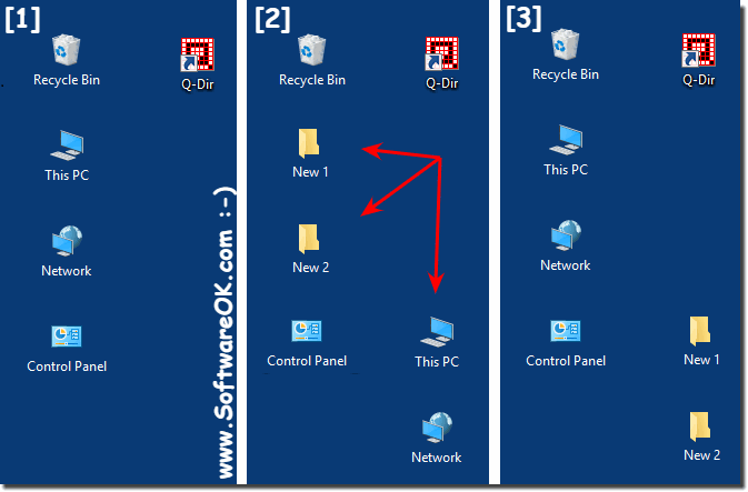 Problem: Students create new desktop symbols and swap positions!