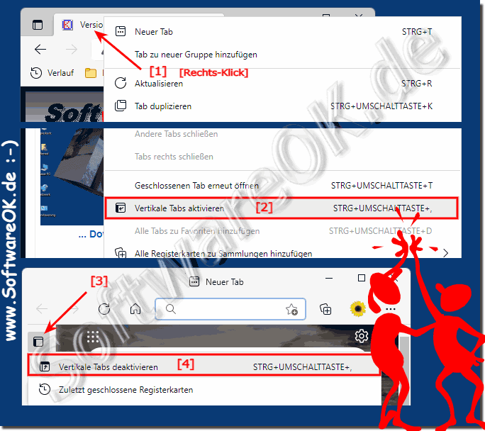 Tabs ergo Tabs in Edge Links or Place on top!