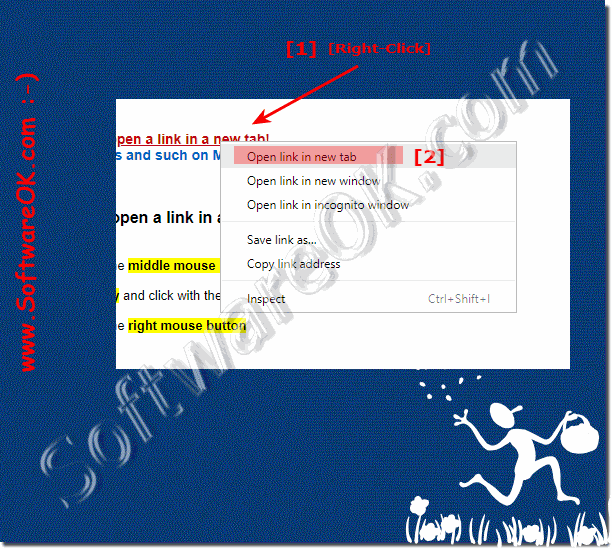 The ways to open a link in a new tab?