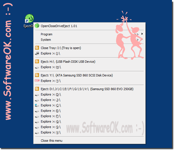 Eays Remove hardware via Desktop Symbol