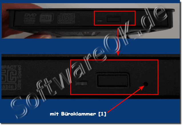 Use mechanical emergency ejection of DVD / CD drives!