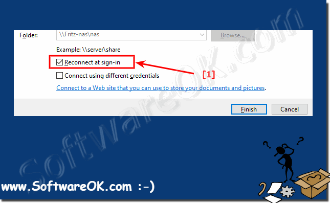 Connect network drive after restart, no lost the connection! 