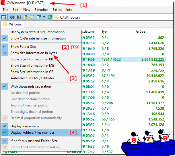 File and Folder number  cunter in an Explorer column!