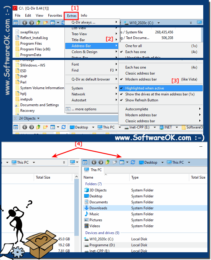 Highlight active address bar in Quad Explorer for Windows!