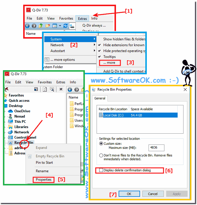 Permanently delete files from system default setting!