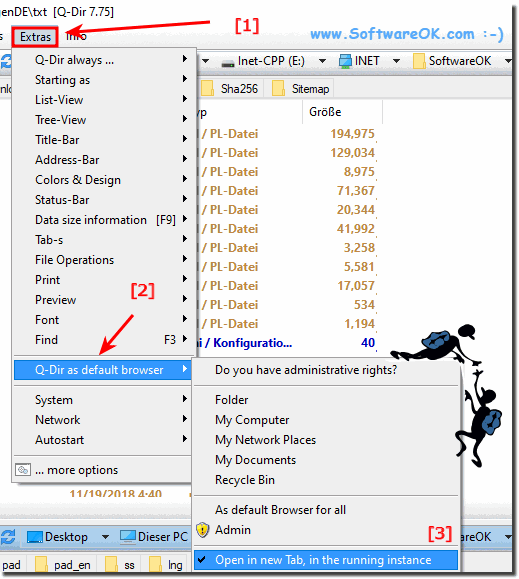 There are several instances with different directories possible!