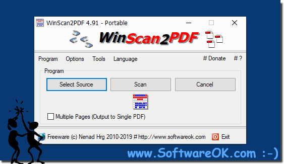 Scan the documents directly and save them as PDF!