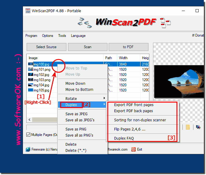 Duplex with non-duplex scanners, improved sorting for print out!