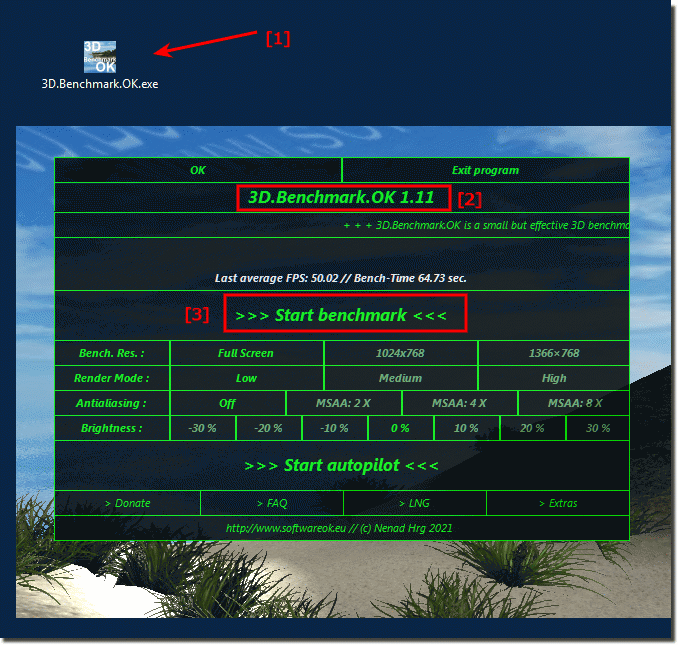 Use the 3D benchmark on all MS Windows OS!