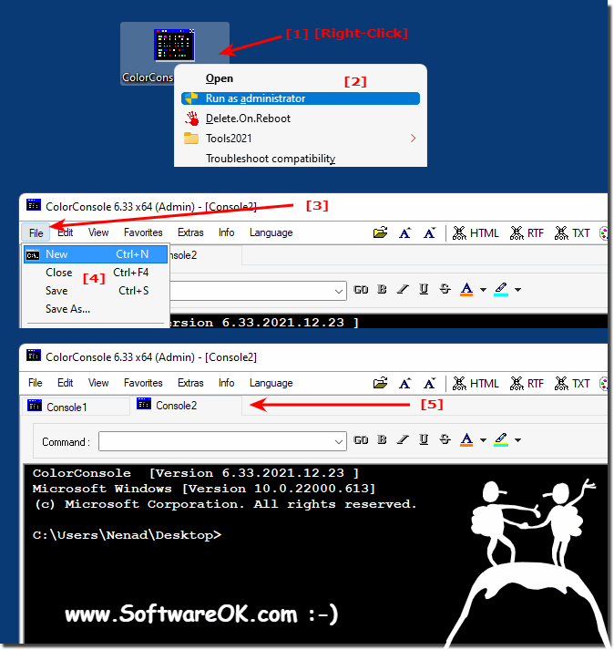 ommand prompt or the color console as admin and advantages!