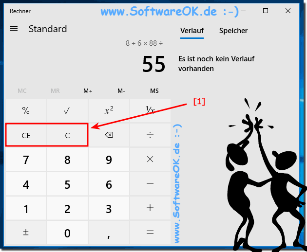 C and CE key on Windows 10 computer without AC!