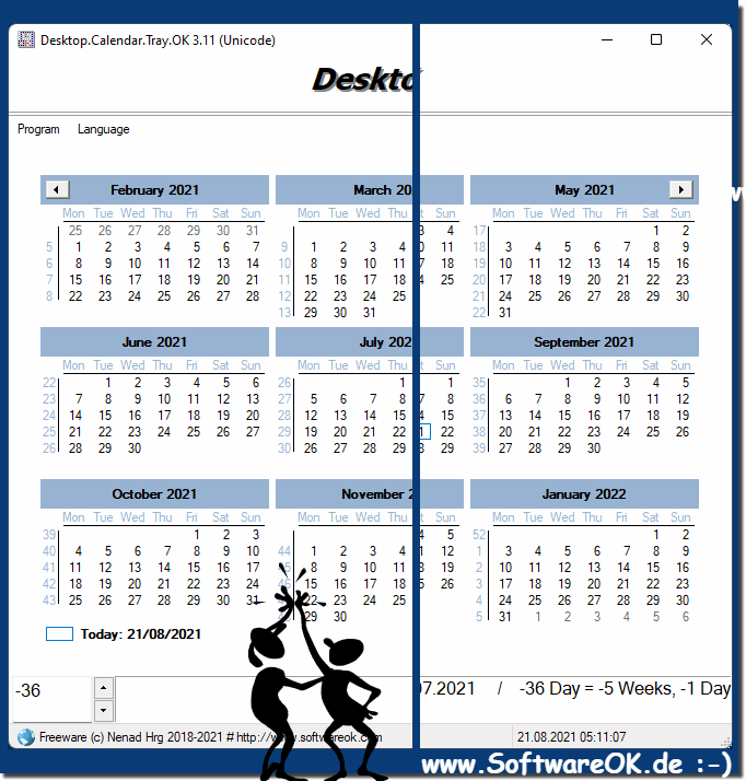 Can I continue to use the desktop calendar under Windows 11?