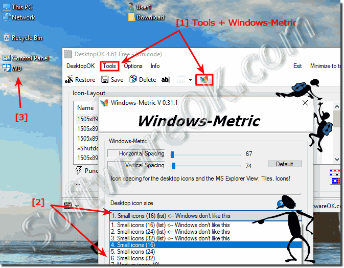 Change Windows Desktop Icon Size and View!