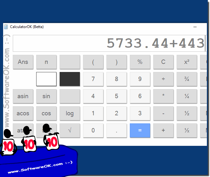The calculator / calculator OK the alternative on Windows! 