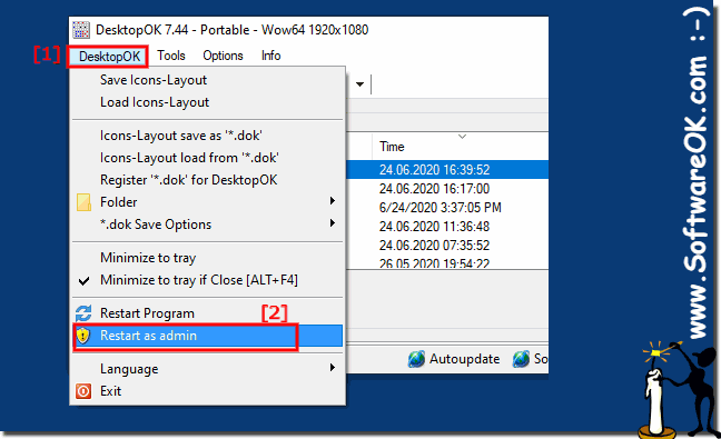 Switch from user to administrative mode!