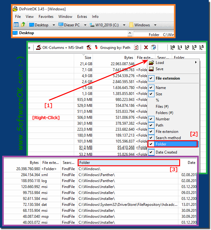 Only show the directory of a file in a column, but how to?