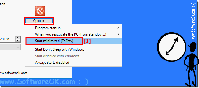 Start Dont-Sleep allways minimized in to tray!