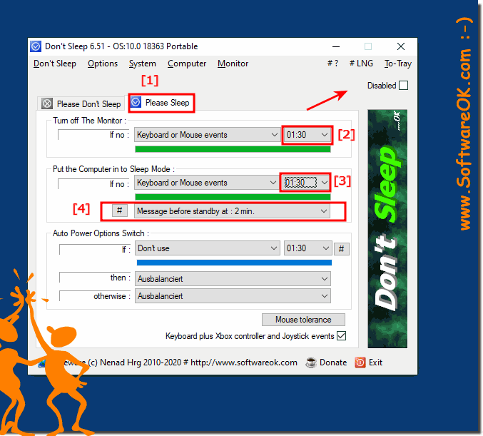 TV or Video sleep function with please sleep in Don't Sleep!