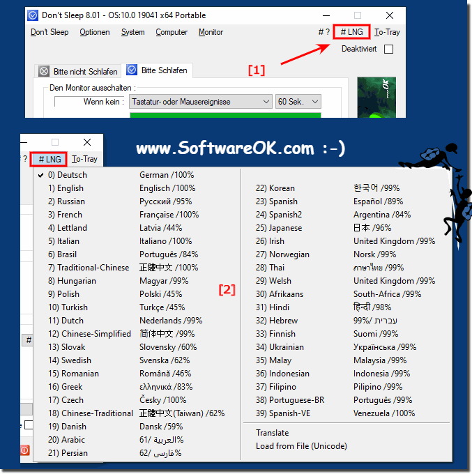 Translate the Windows Standby Blocker