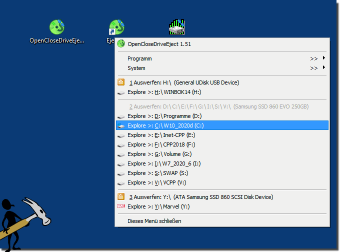 More drives / display tools for MS Windows OS!
