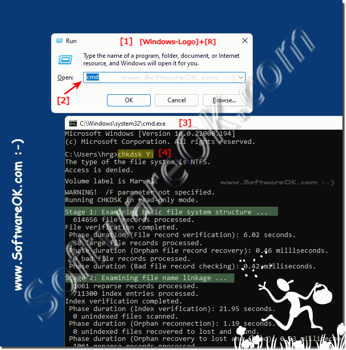 search on external hard drive for file system errors!