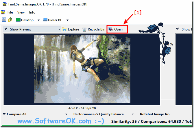 After comparing the image open in the standard image View program!