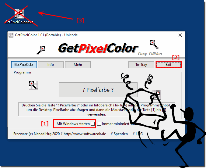 Remove Desktop Pixel query tool from Windows 10, ...!