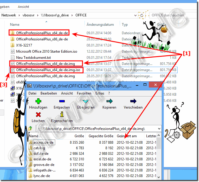 Eine *.IMG Datei ffnen und bereitstellen oder mounten!