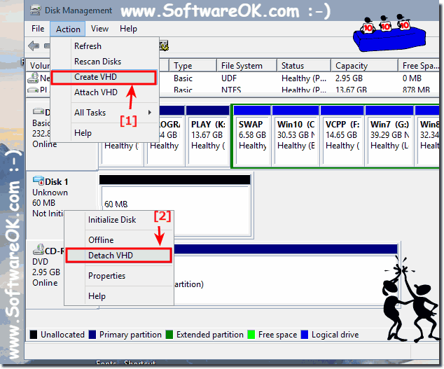 Example VHD on Windows-10 in Disk-Managmend!