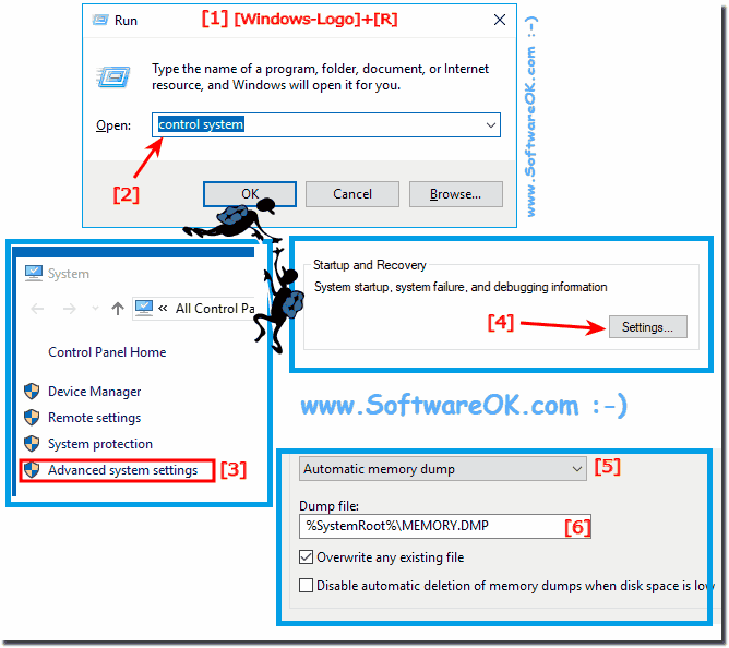 MEMORY.DMP file settings!