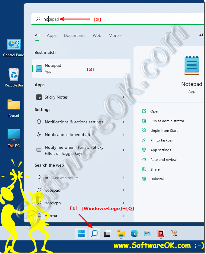 The MS Windows search box or search field!