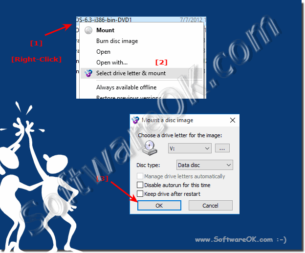 Mount ISO on old Microsoft Windows OS!