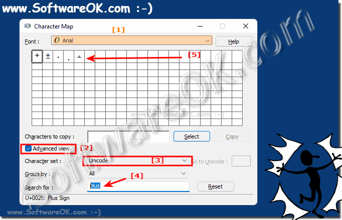 Search for names in the character table!