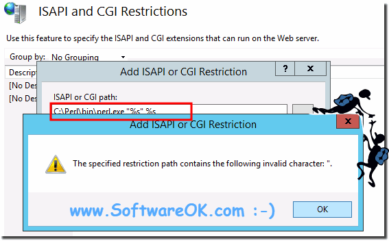 ISS 7.5 MS Web Server, invalid character Error!